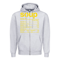 Heather Grey soup nutrition facts funny thanksgiving christmas food Zipper Hoodie - linhVisuals