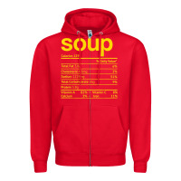 Red soup nutrition facts funny thanksgiving christmas food Zipper Hoodie - linhVisuals