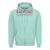 Seafoam Radford University Wordmark Zipper Hoodie - linhVisuals