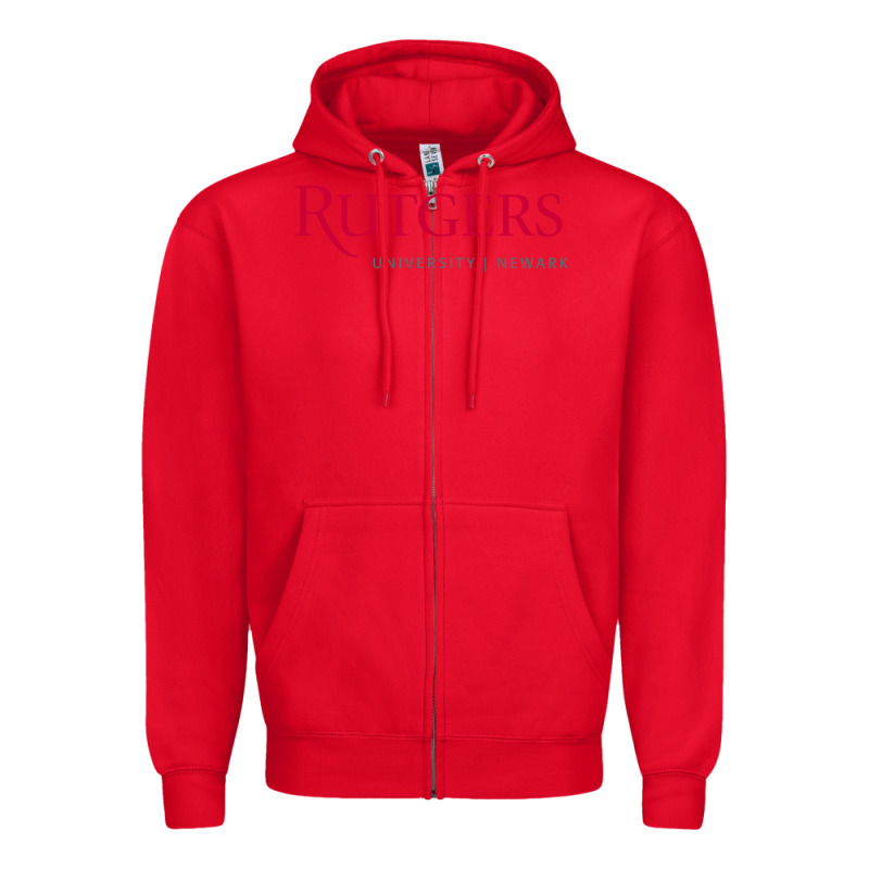 Rutgers University Newark Logotype Zipper Hoodie by linhVisuals | Teevron