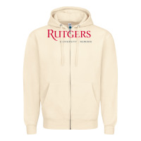 Sandshell Rutgers University Newark Logotype Zipper Hoodie - linhVisuals