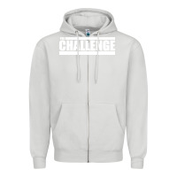 Dove Grey the challenge Zipper Hoodie - linhVisuals
