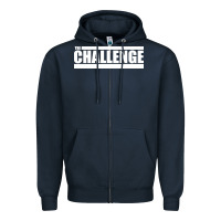 Navy the challenge Zipper Hoodie - linhVisuals