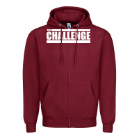 Burgundy the challenge Zipper Hoodie - linhVisuals
