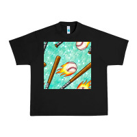Black baseball bat with thunders seamless pattern Urban Heavy Tee - BundleAndBundleShop