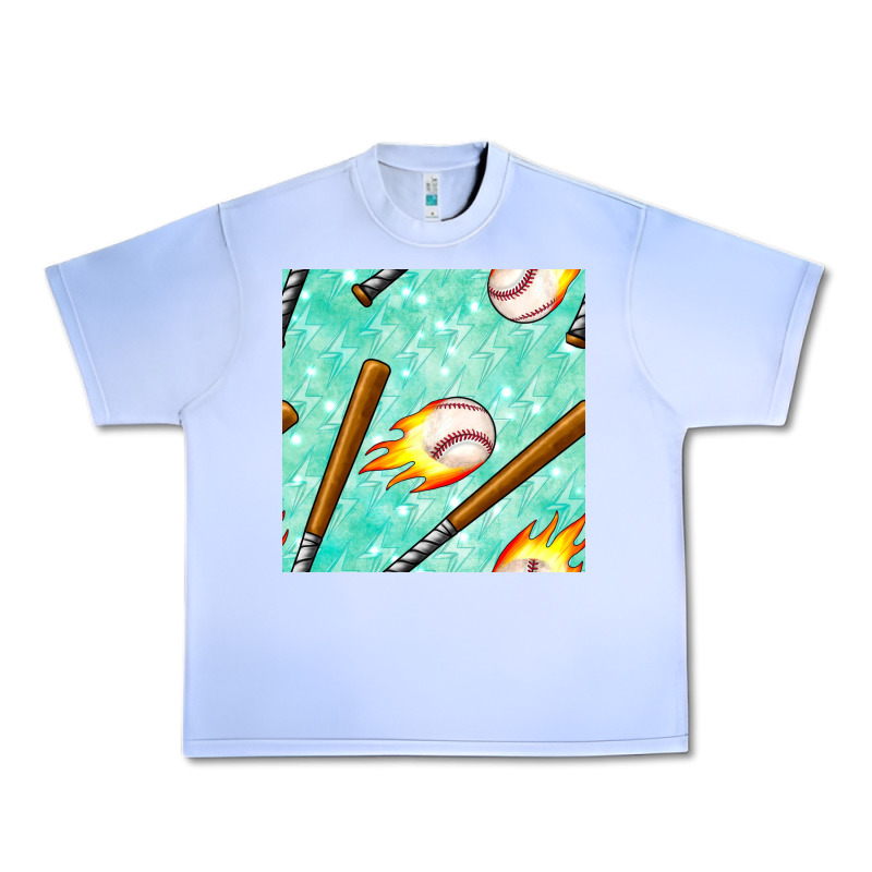 Baseball Bat With Thunders Seamless Pattern Urban Heavy Tee by BundleAndBundleShop | Teevron