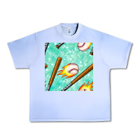 Grape Ice baseball bat with thunders seamless pattern Urban Heavy Tee - BundleAndBundleShop