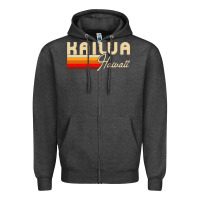 Charcoal Heather kailua hawaii Zipper Hoodie - linhVisuals