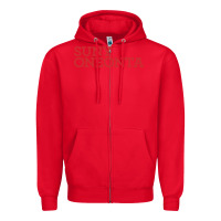Red Suny Oneonta Wordmark Zipper Hoodie - linhVisuals