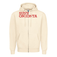 Sandshell Suny Oneonta Wordmark Zipper Hoodie - linhVisuals