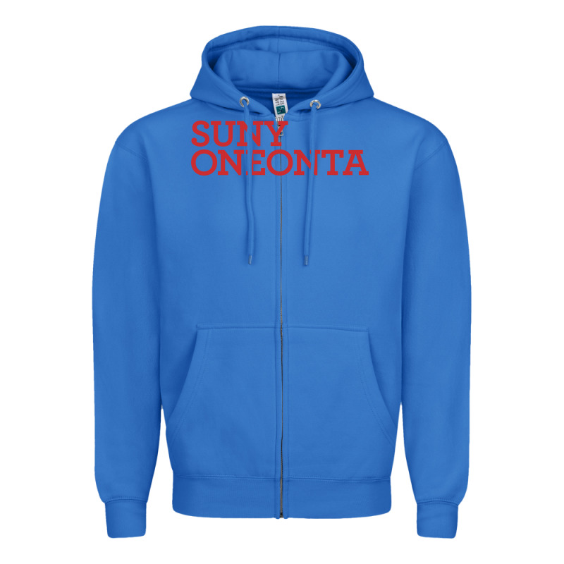 Suny Oneonta Wordmark Zipper Hoodie by linhVisuals | Teevron