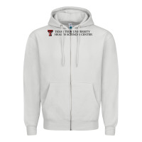 Dove Grey Texas Tech University Health Sciences Center Wordmark Zipper Hoodie - linhVisuals
