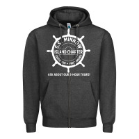 Charcoal Heather s.s. minnow tour Zipper Hoodie - linhVisuals