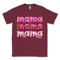 Burgundy Mama mama mama mother's day Classic Tee - HowdyJamesFarm