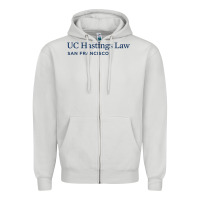 Dove Grey Uc Hastings Wordmark 2019 Zipper Hoodie - linhVisuals