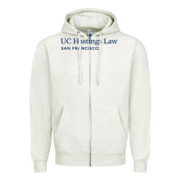 Oatmeal Heather Uc Hastings Wordmark 2019 Zipper Hoodie - linhVisuals