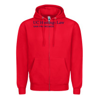 Red Uc Hastings Wordmark 2019 Zipper Hoodie - linhVisuals