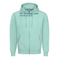 Seafoam Uc Hastings Wordmark 2019 Zipper Hoodie - linhVisuals