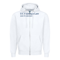 White Uc Hastings Wordmark 2019 Zipper Hoodie - linhVisuals