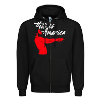 Black this is america meme Zipper Hoodie - linhVisuals