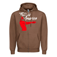 Chestnut this is america meme Zipper Hoodie - linhVisuals