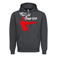 Smoke this is america meme Zipper Hoodie - linhVisuals