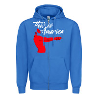 True Royal this is america meme Zipper Hoodie - linhVisuals
