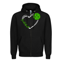 Black love pickleball women Zipper Hoodie - linhVisuals