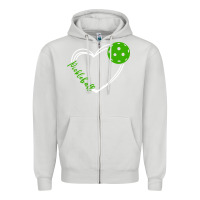 Dove Grey love pickleball women Zipper Hoodie - linhVisuals
