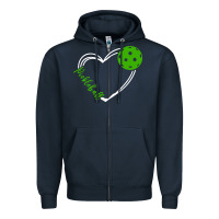 Navy love pickleball women Zipper Hoodie - linhVisuals