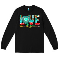 Black Love Mom Long Sleeve Tee - CowhideDigitalArt