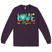 Plum Love Mom Long Sleeve Tee - CowhideDigitalArt