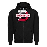 Black denison high school Zipper Hoodie - linhVisuals