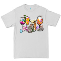 Dove Grey Easter wine glasses Premium Tee - OliviaCreatesArt