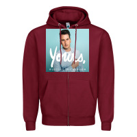 Burgundy yours russell dickerson Zipper Hoodie - linhVisuals