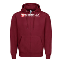 Burgundy umbrella corporation company Zipper Hoodie - linhVisuals