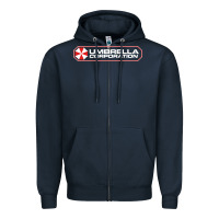 Navy umbrella corporation company Zipper Hoodie - linhVisuals