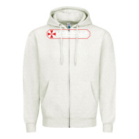 Oatmeal Heather umbrella corporation company Zipper Hoodie - linhVisuals
