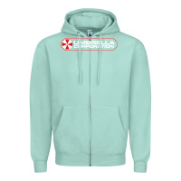 Seafoam umbrella corporation company Zipper Hoodie - linhVisuals