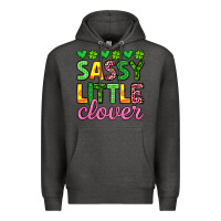 Charcoal Heather sassy little clover st patrick s day Premium Hoodie - Artiststas