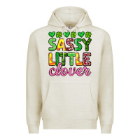 Oatmeal Heather sassy little clover st patrick s day Premium Hoodie - Artiststas