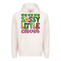 Pale Pink sassy little clover st patrick s day Premium Hoodie - Artiststas