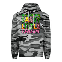 Slate Camo sassy little clover st patrick s day Premium Hoodie - Artiststas