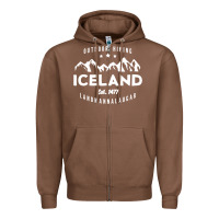 Chestnut iceland hiking landmannalaugar est 1477 Zipper Hoodie - linhVisuals