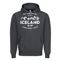 Iceland Hiking Landmannalaugar Est 1477 Zipper Hoodie | Teevron