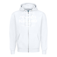 White iceland hiking landmannalaugar est 1477 Zipper Hoodie - linhVisuals