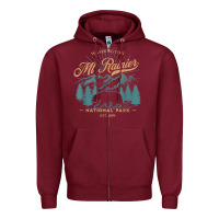Burgundy mount rainier national park washington usa vacation hiking Zipper Hoodie - linhVisuals