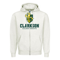 Oatmeal Heather Clarkson Golden Knights Zipper Hoodie - linhVisuals