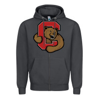 Smoke Cornell Big Red Zipper Hoodie - linhVisuals