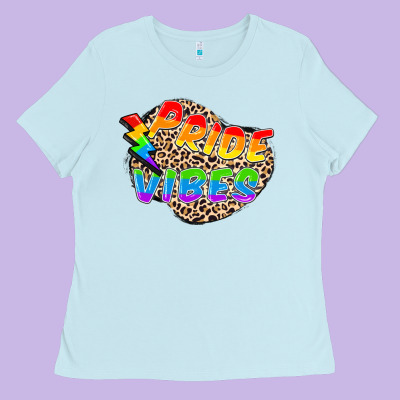 Pride Vibes Ladies Tee Designed By Fadigitalartstudio